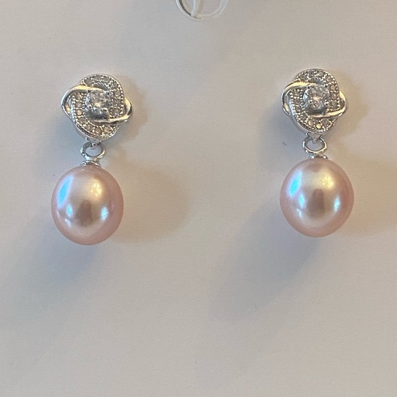 Silver Pearl Earrings - Picture 2 of 3
